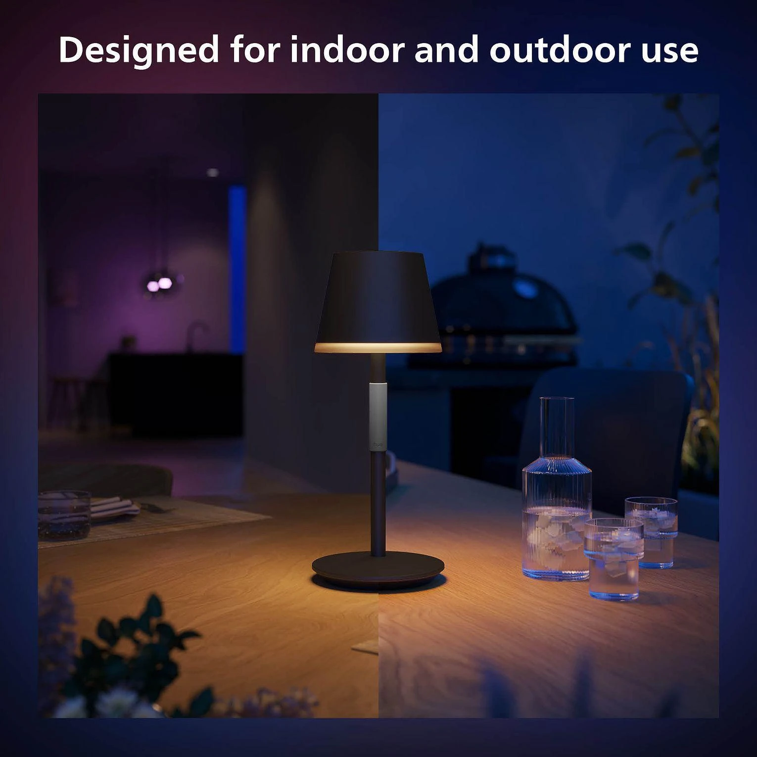 Philips Hue Baltas and colour ambience Nešiojamoji stalo lempa Hue Go