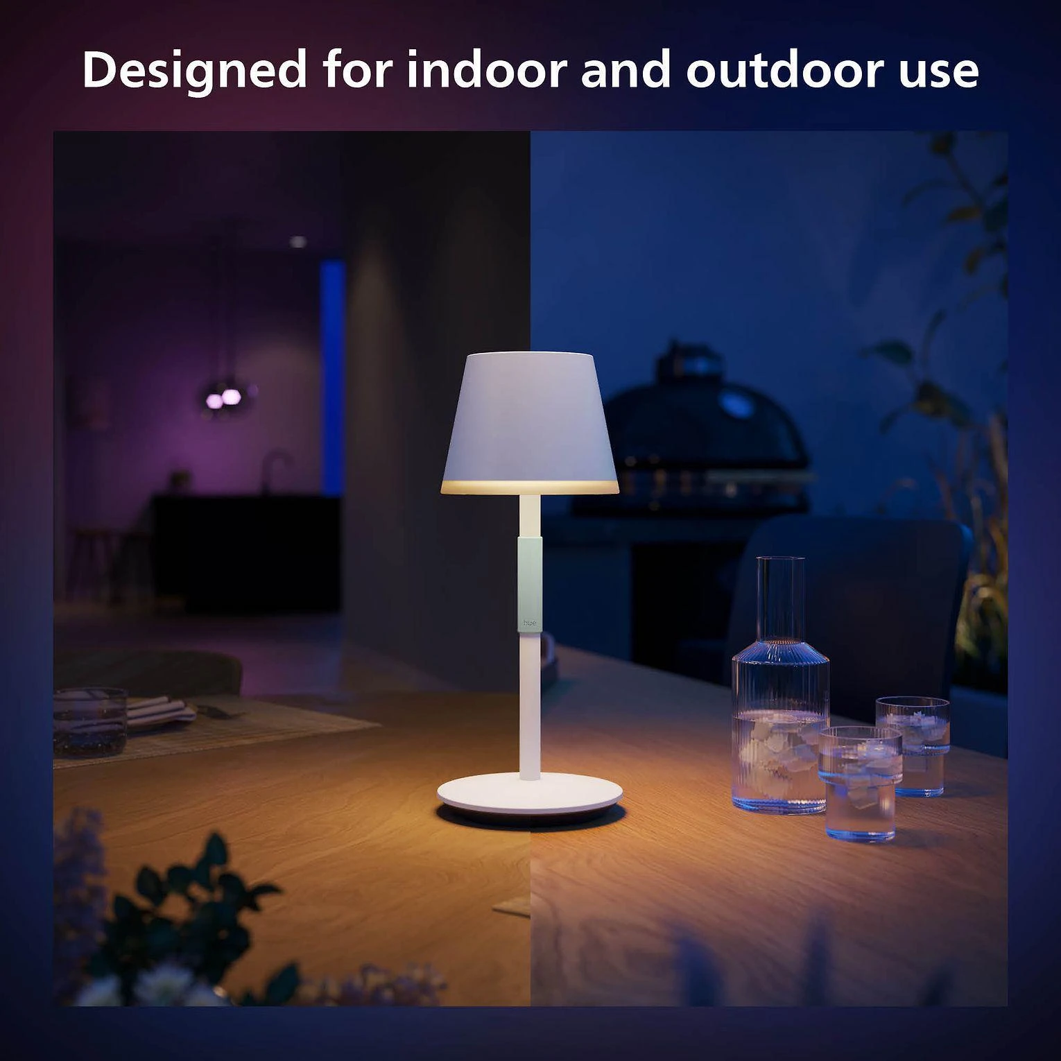 Philips Hue Baltas & Color Ambiance Go nešiojama stalinė lempa balta