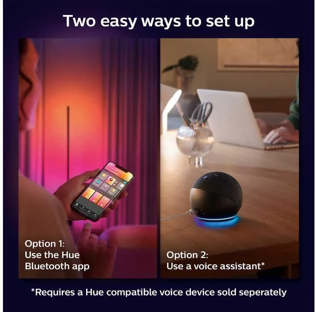 „Philips Hue“ | „Hue Gradient Signe“ toršeras | Juodas | Toršeras