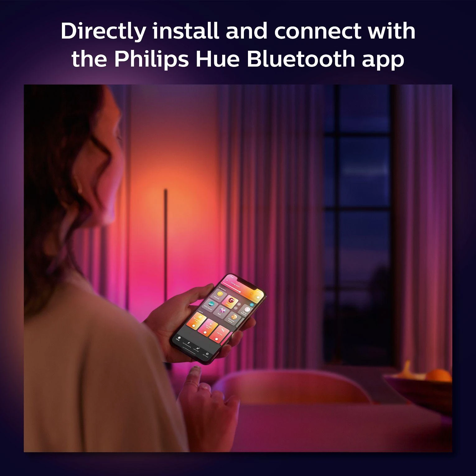 „Philips Hue“ | „Hue Gradient Signe“ toršeras | Juodas | Toršeras