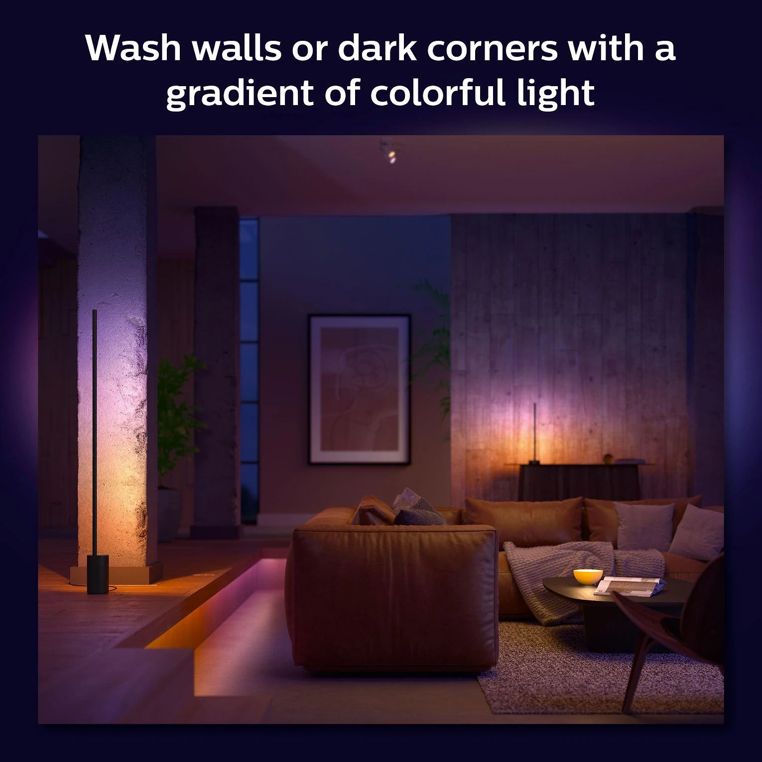 „Philips Hue“ | „Hue Gradient Signe“ toršeras | Juodas | Toršeras
