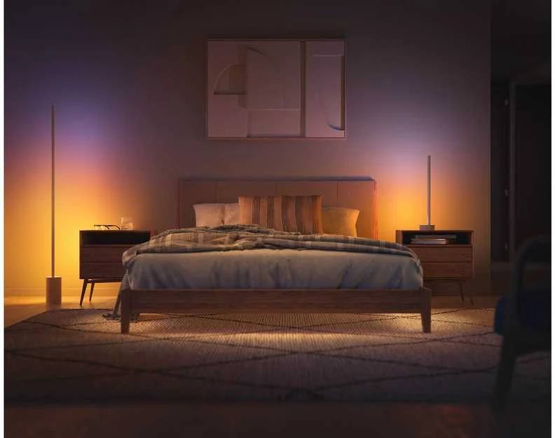 Stalo gradientinis šviestuvas Philips Hue Signe Oak, Baltos spalvos