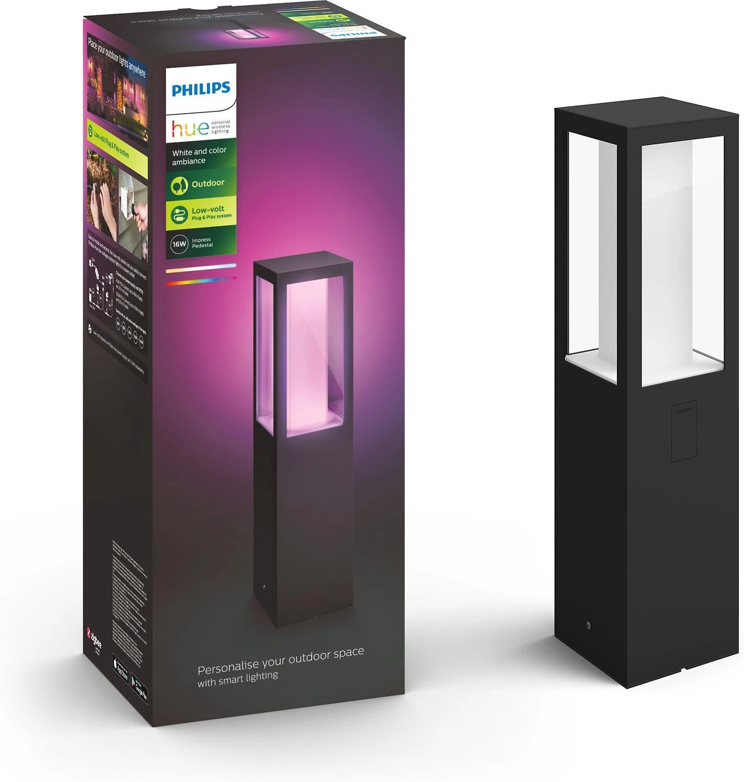 Philips Hue Lauko šviestuvas Impress (Baltas ir spalvotas)