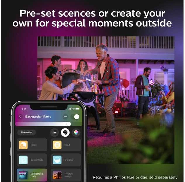 Philips Hue Baltas and colour ambience „IMPRESS” ATRAMINIS LAUKO ŠVIESTUVAS