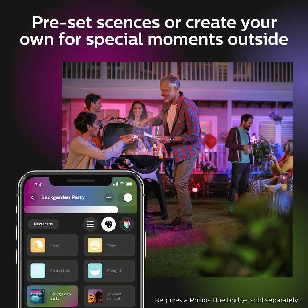 Philips Hue Baltas and colour ambience „IMPRESS” ATRAMINIS LAUKO ŠVIESTUVAS