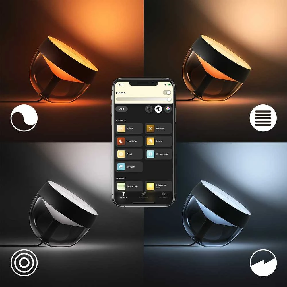 Philips Hue Iris balta ir spalvota išmanioji šviesa, juoda, BT, 570 lm
