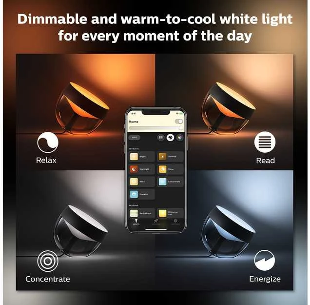 Philips Hue Iris balta ir spalvota išmanioji šviesa, juoda, BT, 570 lm