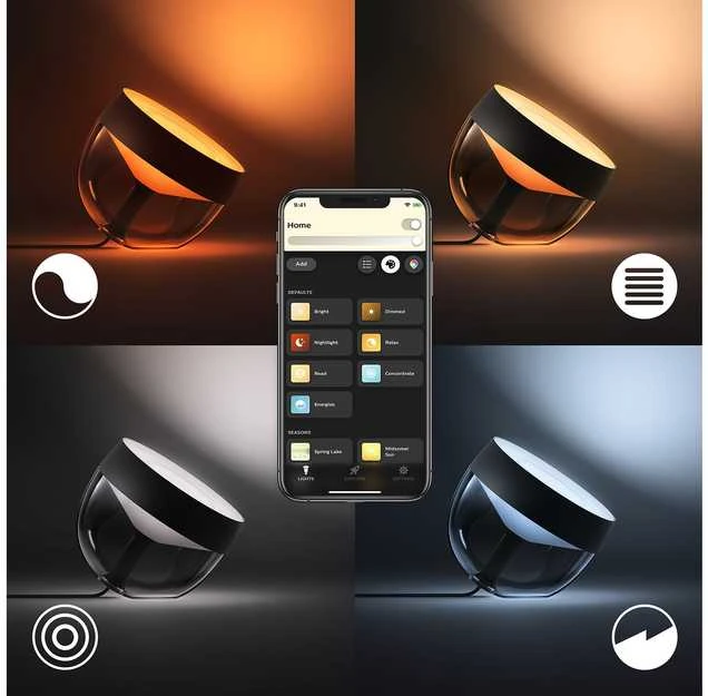 Philips Hue Iris balta ir spalvota išmanioji šviesa, juoda, BT, 570 lm