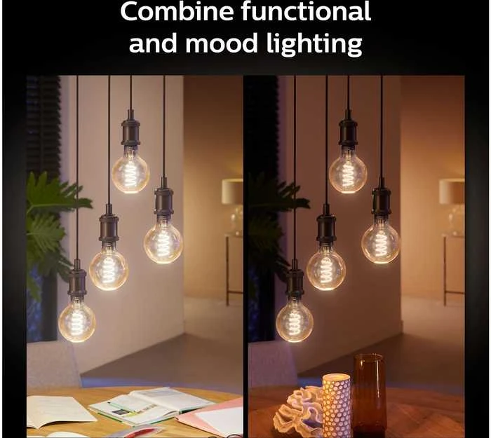 Philips Hue Baltas Ambiance LED G125 lempa E27 Zigbee, Bluetooth