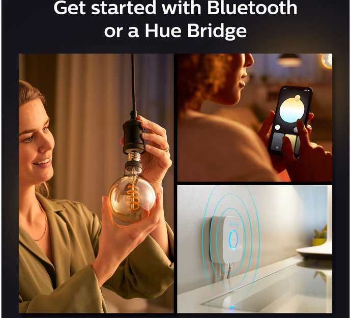 Philips Hue Baltas Ambiance LED G125 lempa E27 Zigbee, Bluetooth