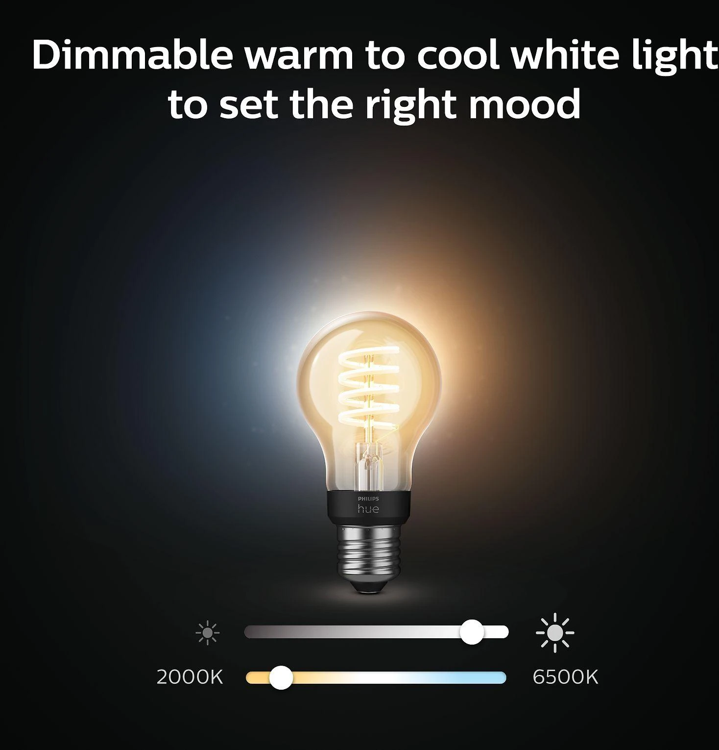 Philips Hue Baltas Ambiance išmanioji LED lemputė 7W E27 Zigbee, Bluetooth