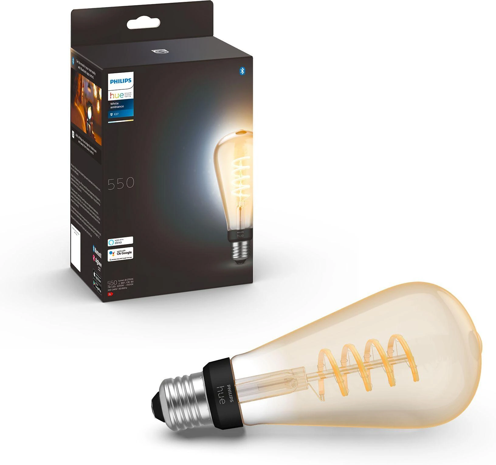 Išmanioji lemputė PHILIPS Šviesos srautas 550 liumenų 4500 K 220–240 V „Bluetooth“ 929002477901