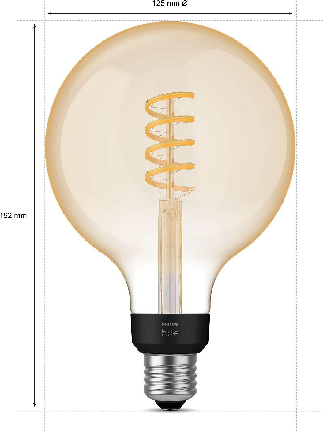 Philips Hue Baltas Ambiance LED G125 lempa E27 Zigbee, Bluetooth