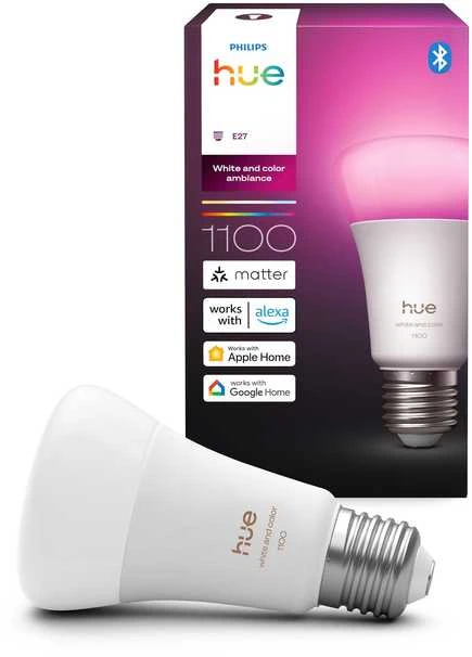 „Philips Hue WCA 1100 A60 1P EU“ | E27 | 8,1 W | Baltos ir spalvotos šviesos | „Bluetooth“ ir „Zigbee“