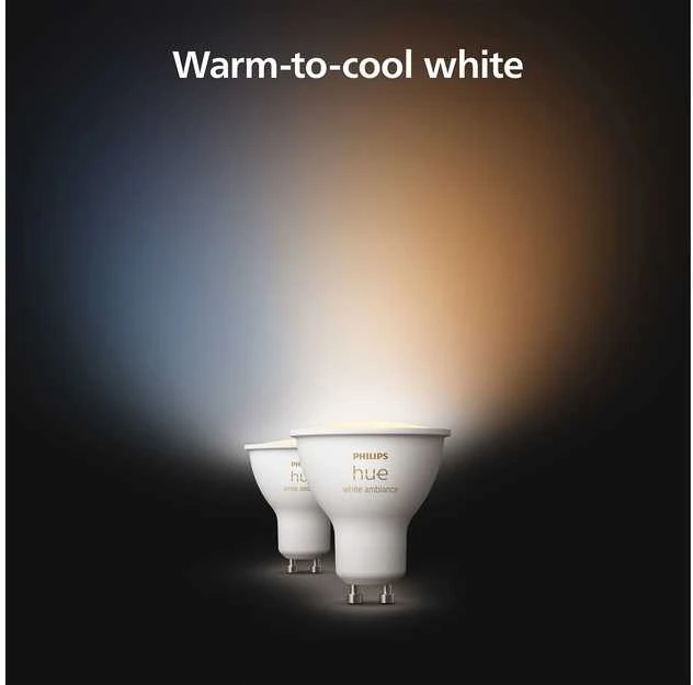 Philips Hue Smart Spotlight, 2 vnt pakuotės | GU10 | 4,2 W | Šiltas iki šaltas baltas lengvas