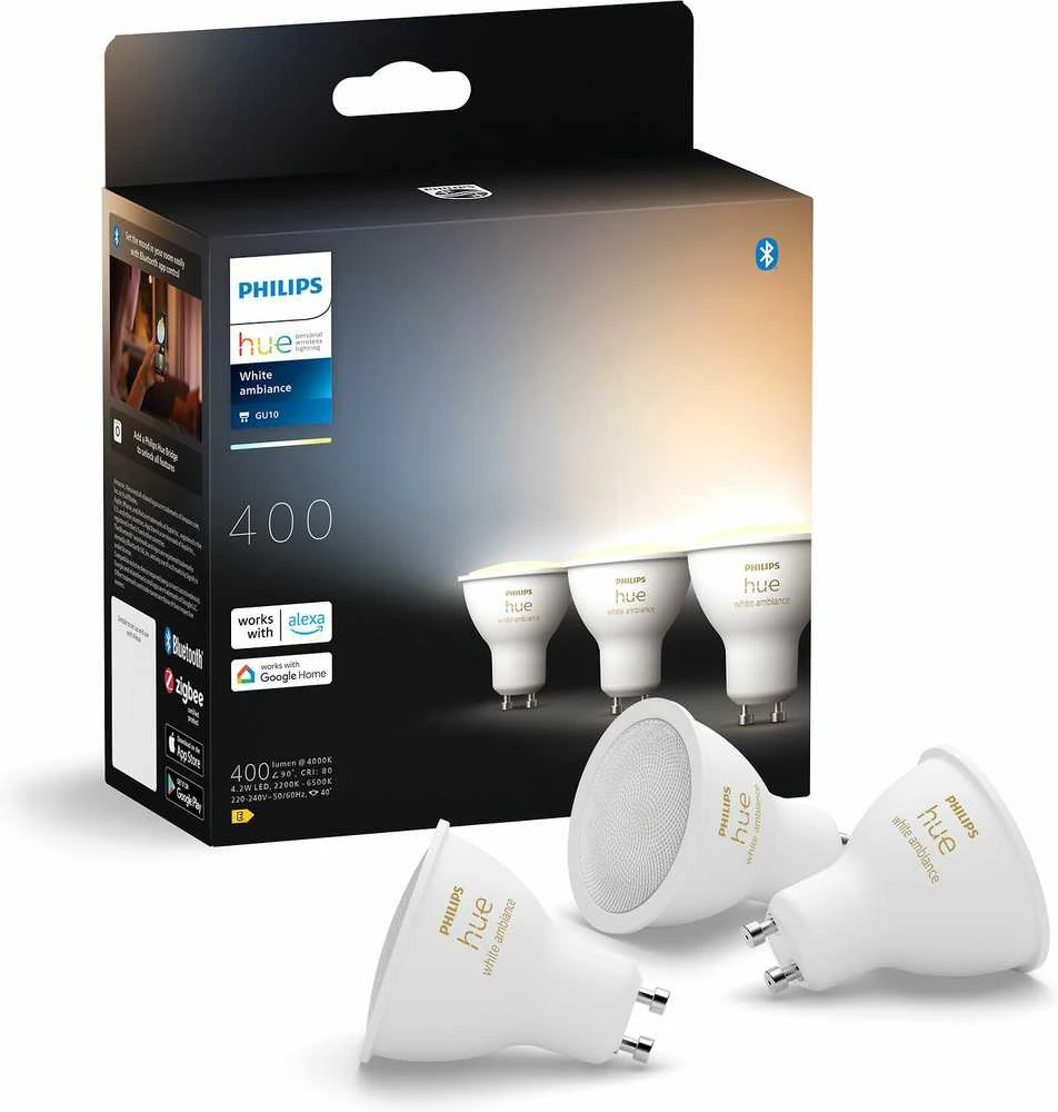 Philips Hue Smart Spotlight, 3vnt pakuotė | GU10 | 4,2 W | Šiltas iki šaltas baltas lengvas