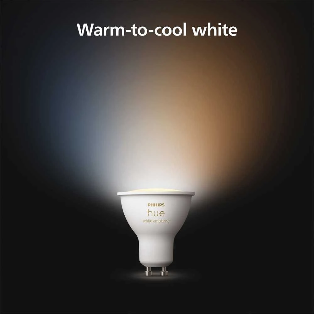 „Philips Hue Baltas Ambiance GU10“ lemputės, 350 lm, pakuotėje