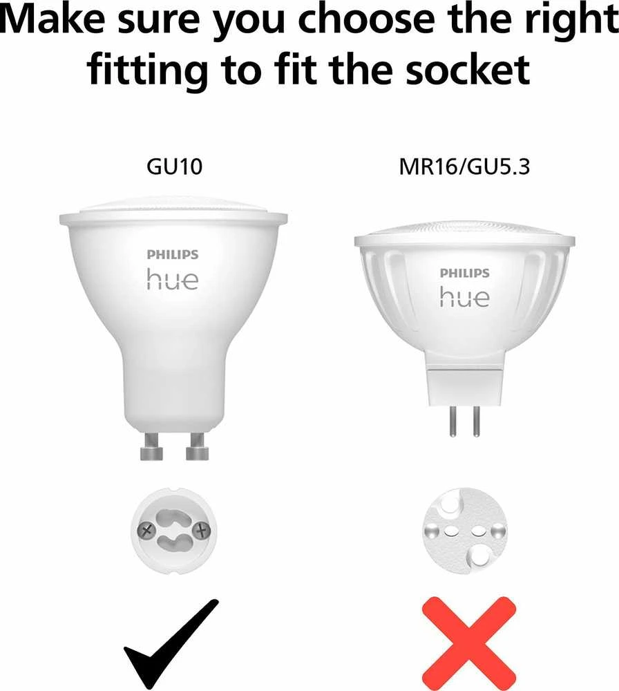 Philips Hue Smart Spotlight, 3vnt pakuotė | GU10 | 4,2 W | Šiltas iki šaltas baltas lengvas