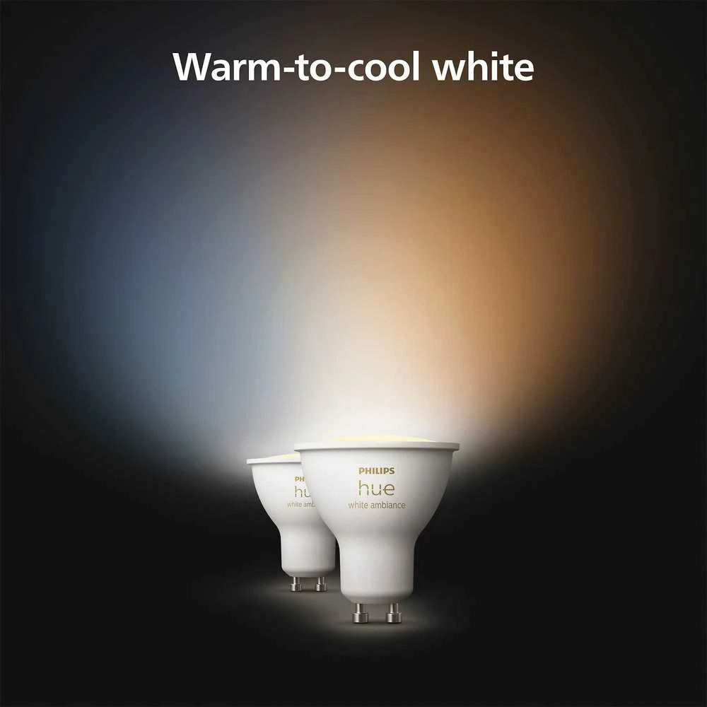 Philips Hue Smart Spotlight, 2 vnt pakuotės | GU10 | 4,2 W | Šiltas iki šaltas baltas lengvas