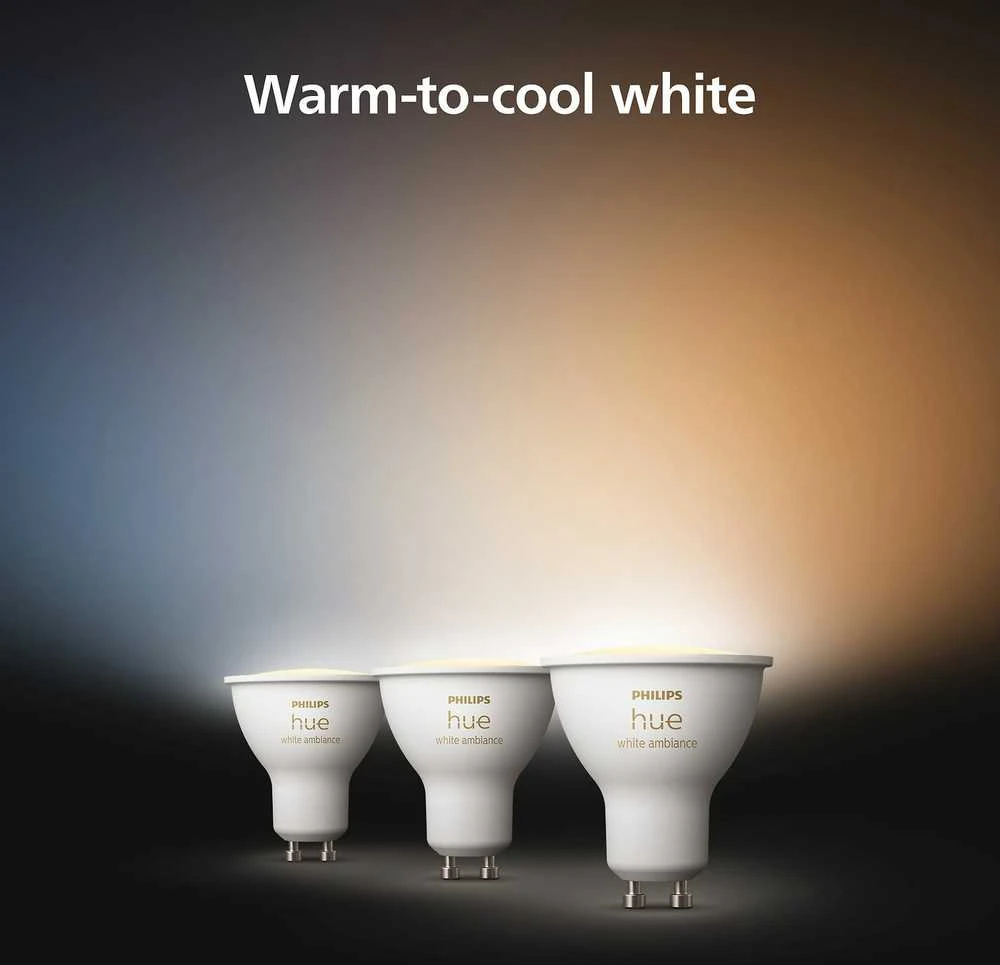 Philips Hue Smart Spotlight, 3vnt pakuotė | GU10 | 4,2 W | Šiltas iki šaltas baltas lengvas