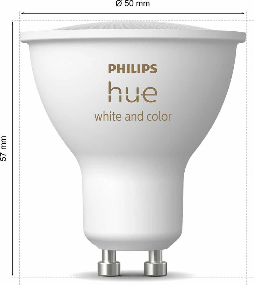 Philips Hue Smart Spotlight, 2vnt pakuotė | GU10 | 4,2 W | Šiltas iki šaltas baltas ir spalvotas