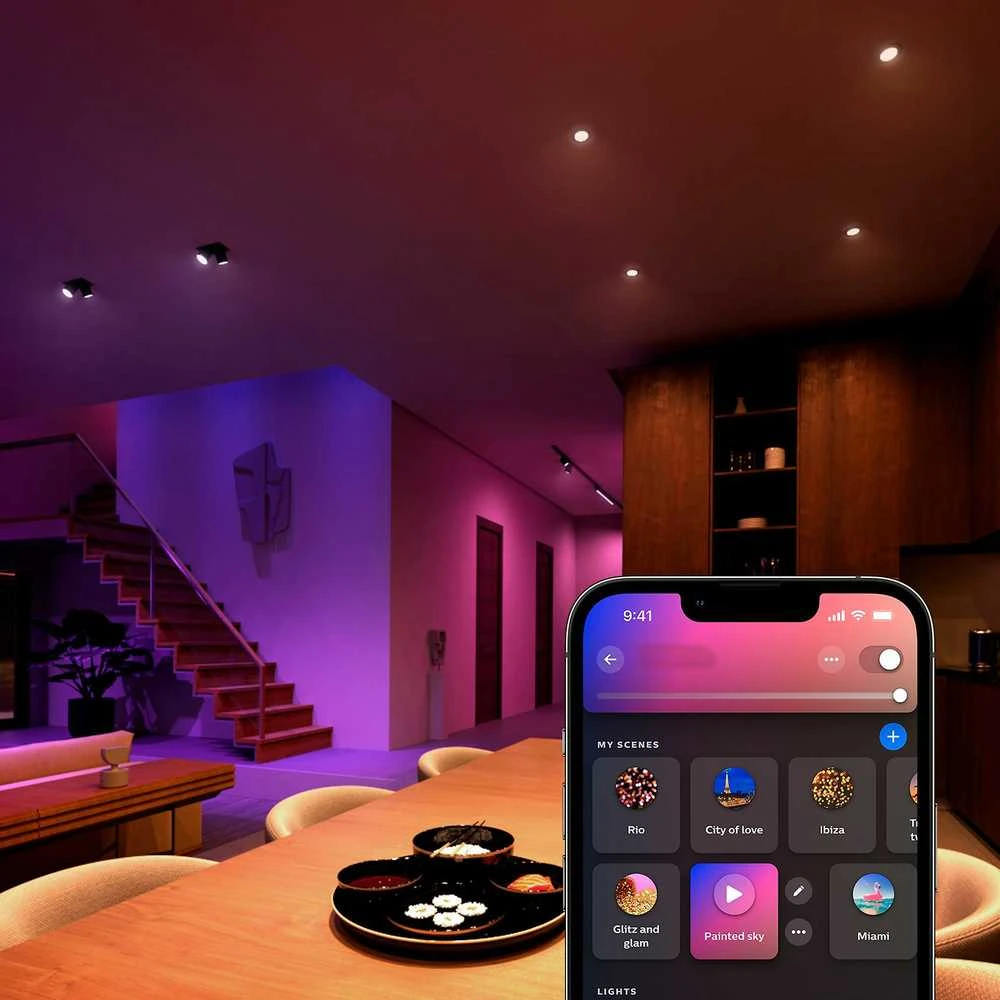 Philips Hue Smart Spotlight, 2vnt pakuotė | GU10 | 4,2 W | Šiltas iki šaltas baltas ir spalvotas
