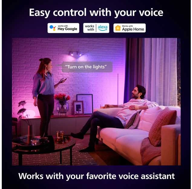 Philips Hue "White and Colour" GU10 Lempučių rinkinys, 3 vnt + reguliatoriaus jungiklis