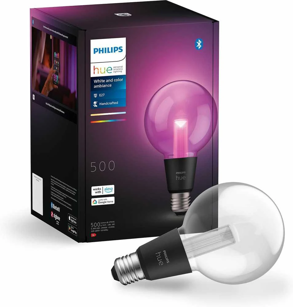 Philips Hue WCA Lightguide G95 | E27 | 6,8 W | Baltas ir spalvota šviesa