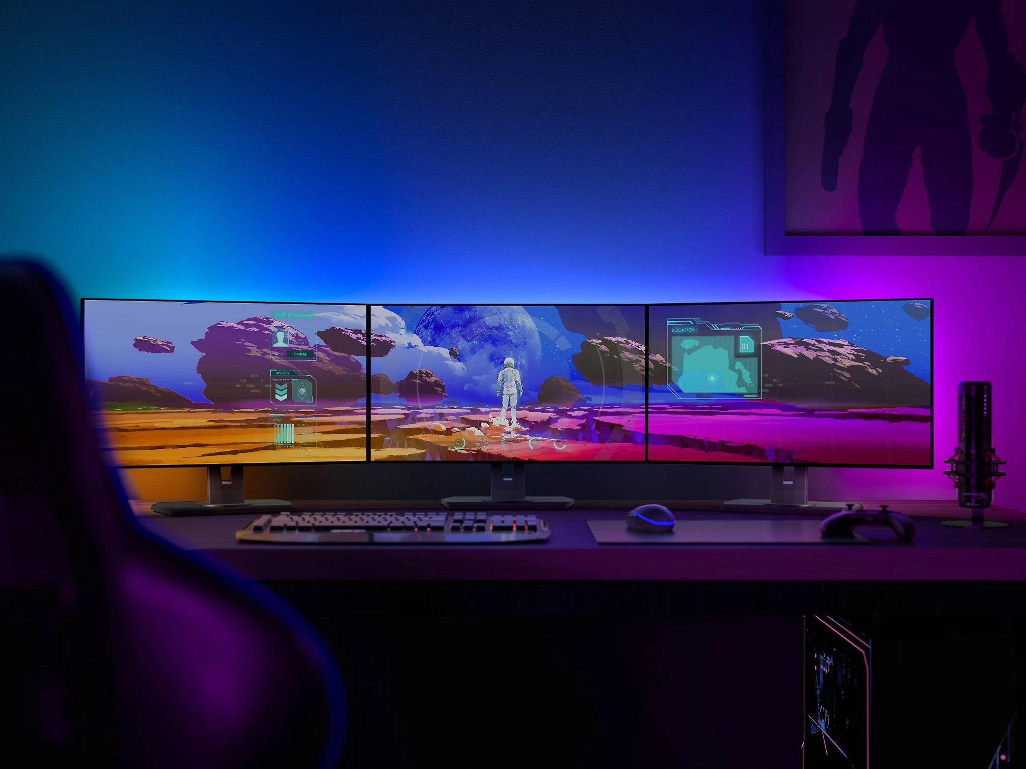 „Philips Hue Play“ gradientinis kompiuteris 3 x 24–27 colių