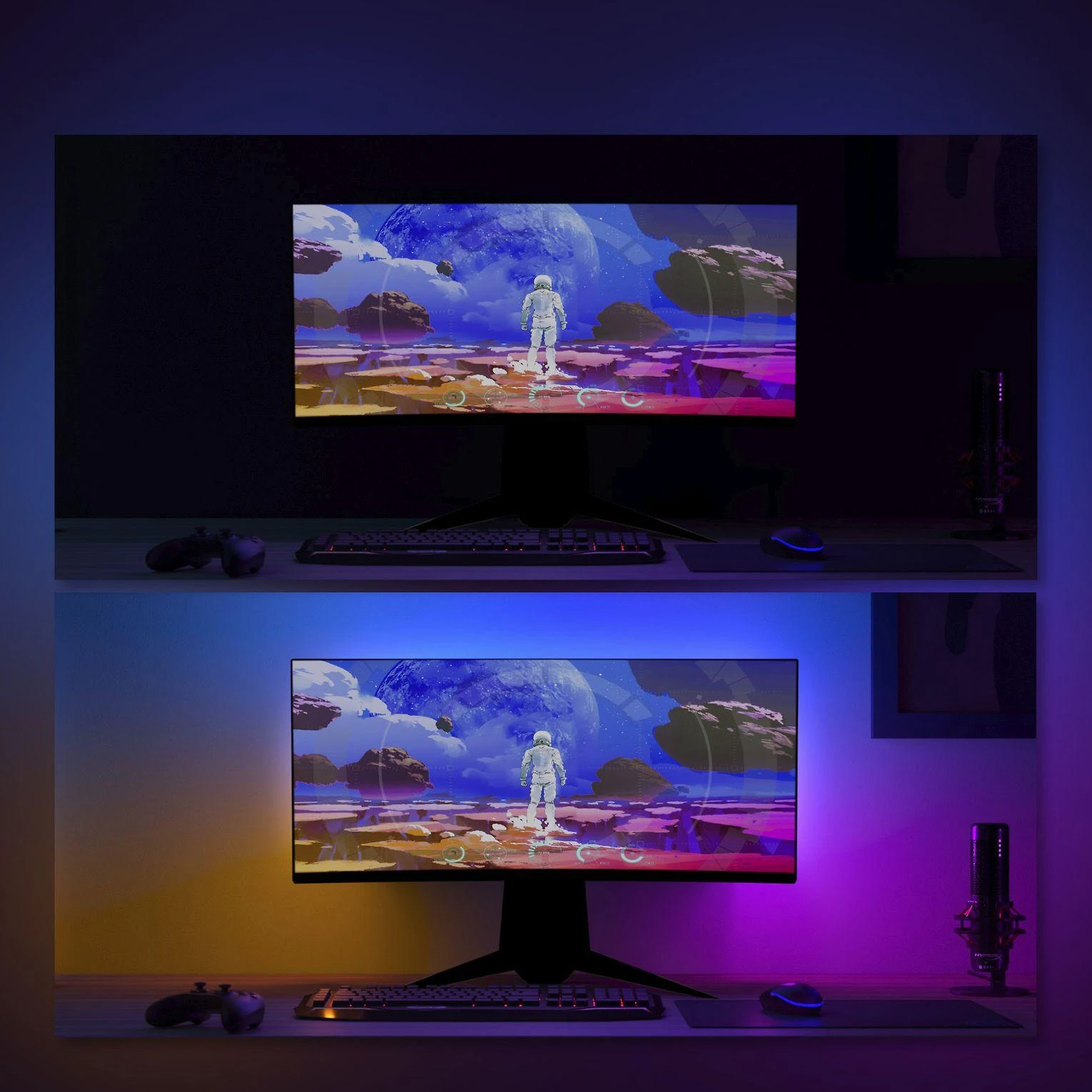 „Philips Hue“ gradientinė kompiuterio šviesos juostelė 24–27 colių | 15 W