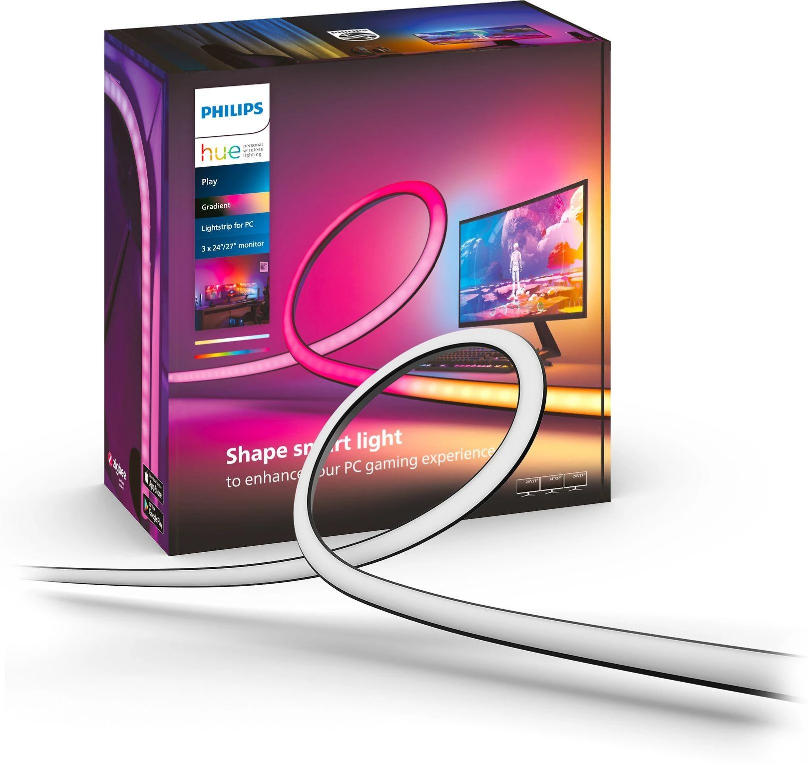 „Philips Hue Play“ gradientinis kompiuteris 3 x 24–27 colių