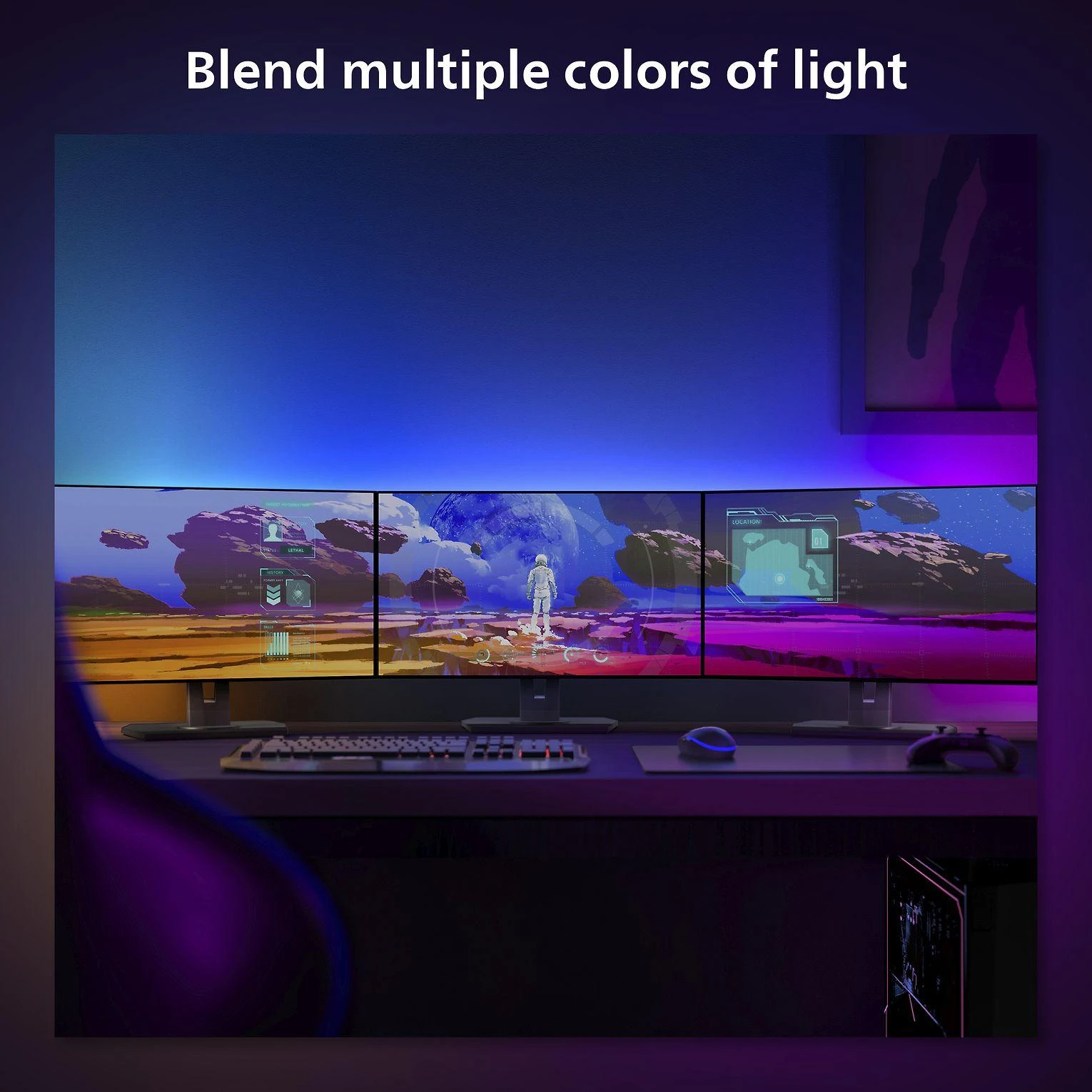 „Philips Hue Play“ gradientinis kompiuteris 3 x 24–27 colių