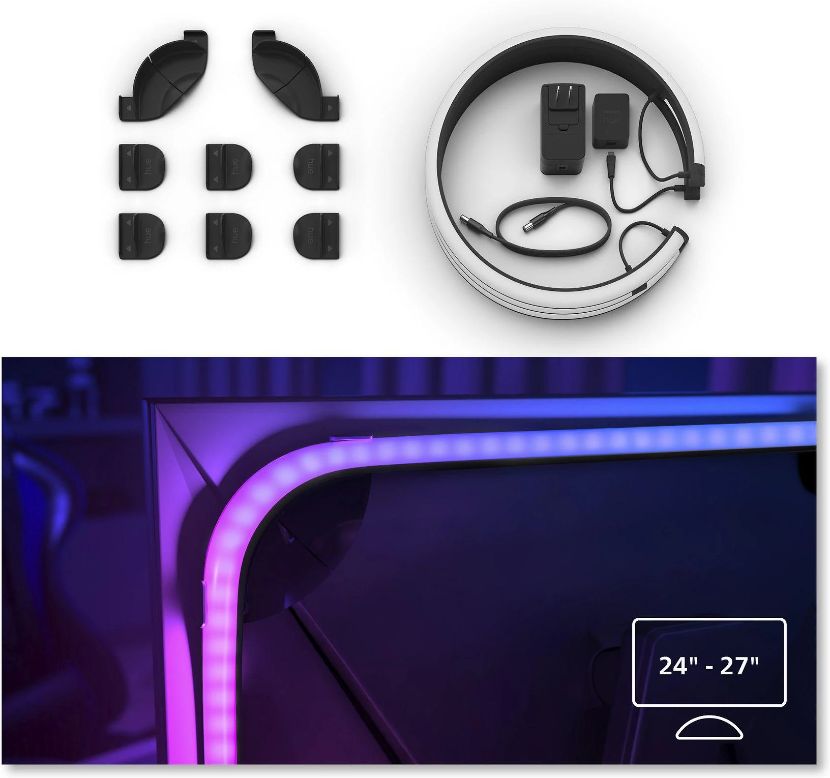 „Philips Hue Play“ gradientinis kompiuteris 3 x 24–27 colių