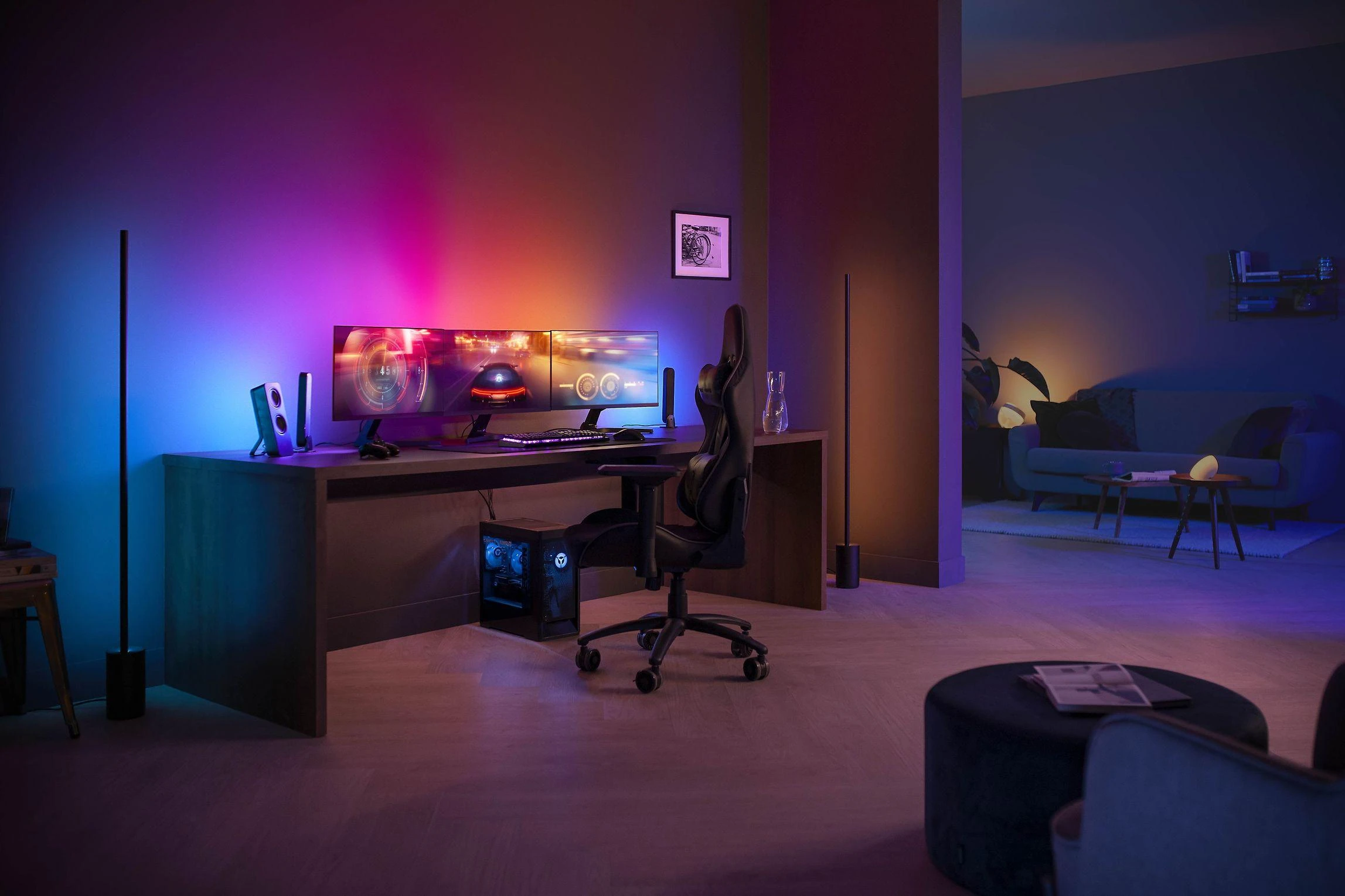 „Philips Hue Play“ gradientinis kompiuteris 3 x 24–27 colių