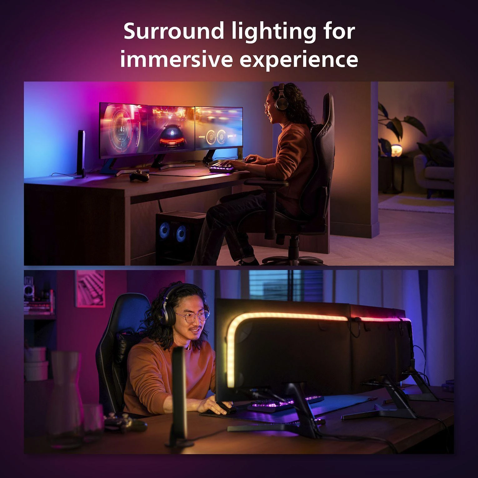 „Philips Hue Play“ gradientinis kompiuteris 3 x 24–27 colių