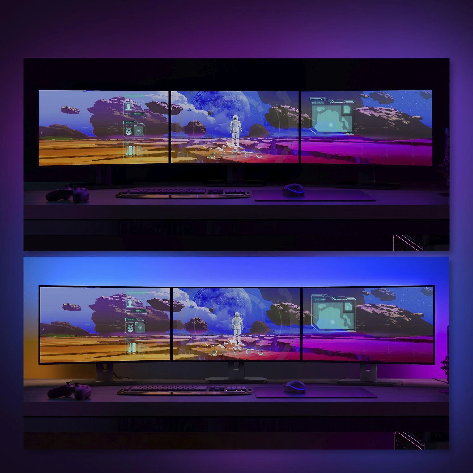 „Philips Hue Play“ gradientinis kompiuteris 3 x 24–27 colių
