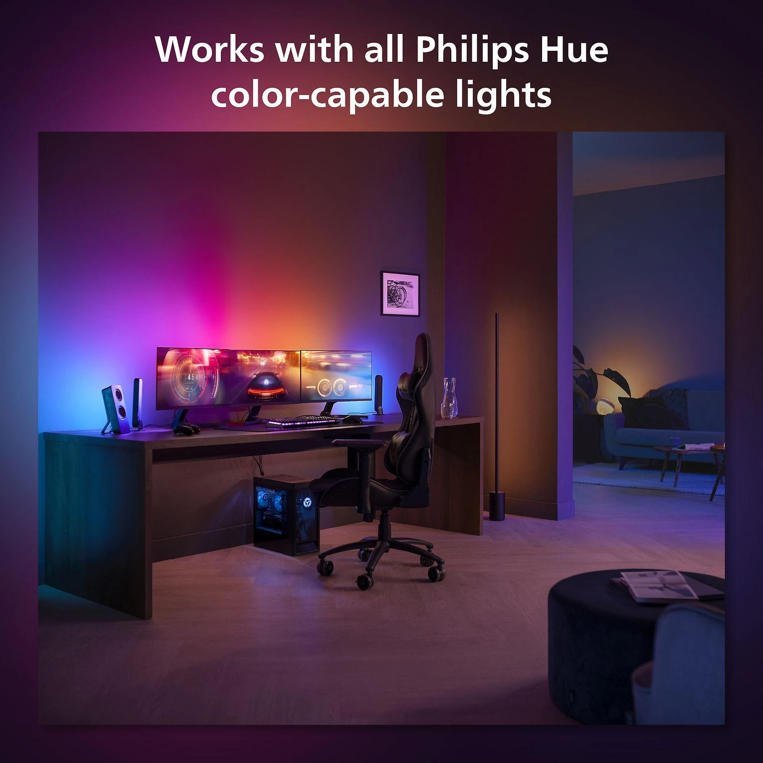 „Philips Hue Play“ gradientinis kompiuteris 3 x 24–27 colių