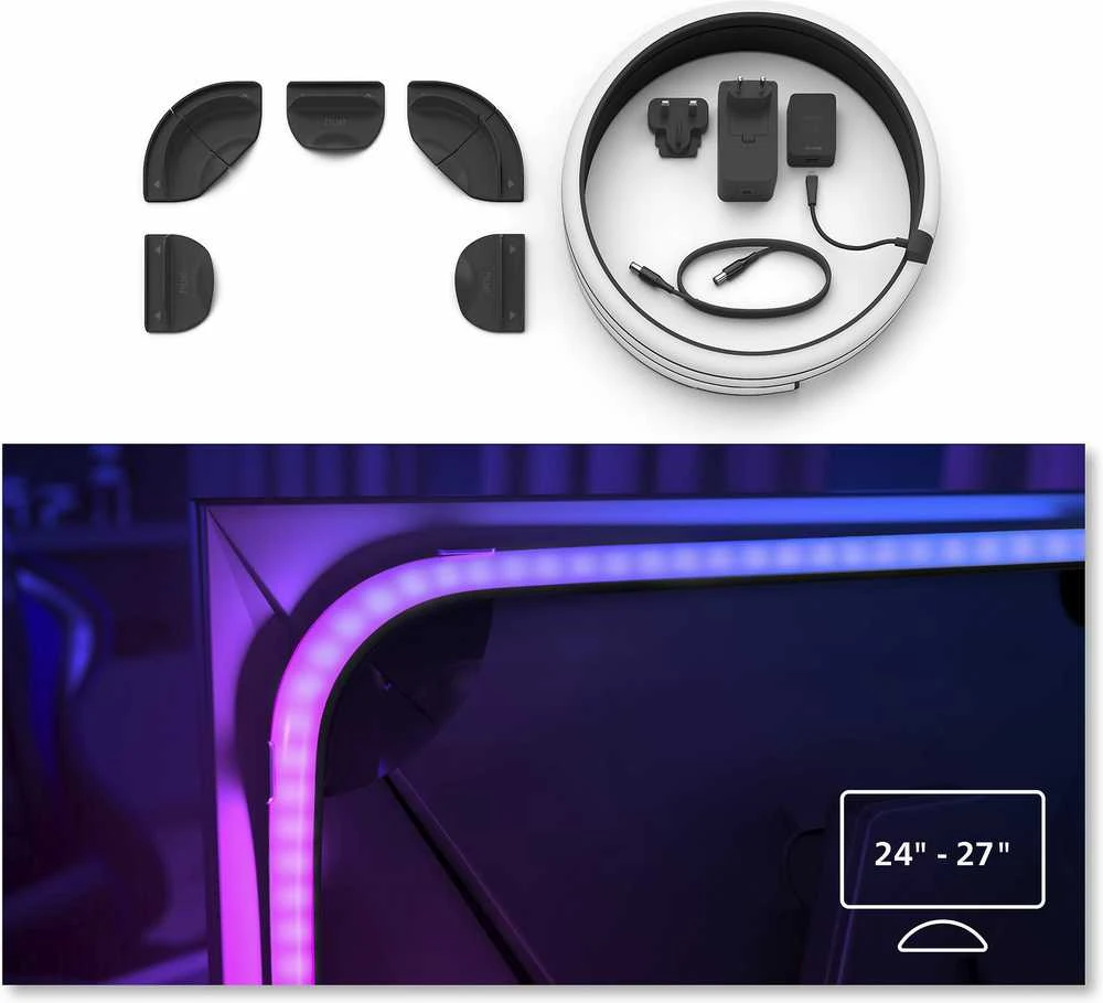 „Philips Hue Gradient PC Lightstrip“ 24–27 colių pradinis rinkinys | 15 W