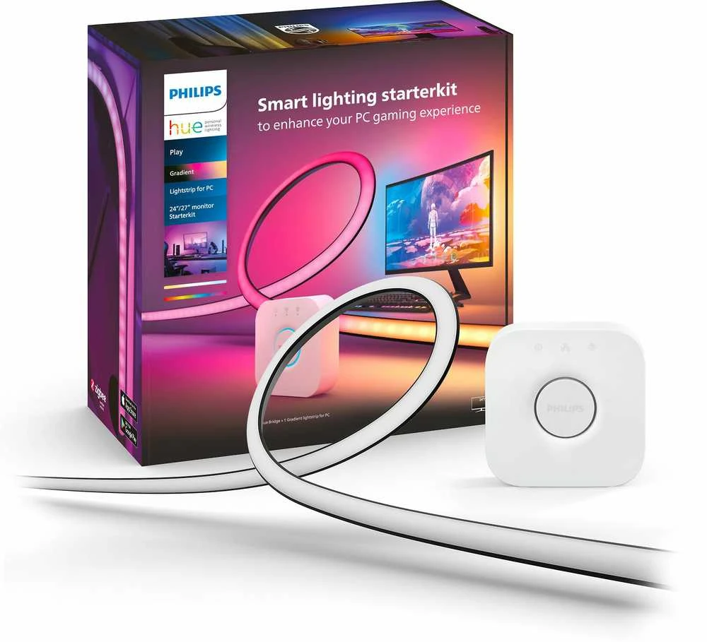 „Philips Hue Gradient PC Lightstrip“ 24–27 colių pradinis rinkinys | 15 W