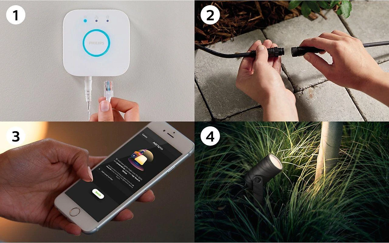 Philips Hue Taškinis lauko šviestuvas Lily (Baltas ir spalvotas)