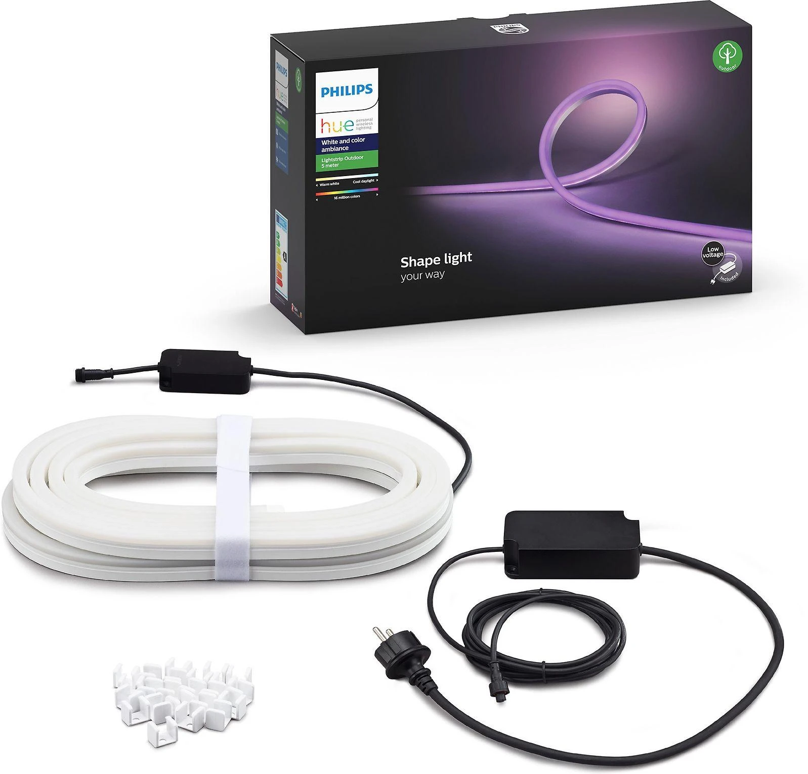 „Philips Hue“ | Šviesos juostelė | „Hue Baltas“ ir spalvų aplinka | 37,5 W | Baltas ir spalvota šviesa