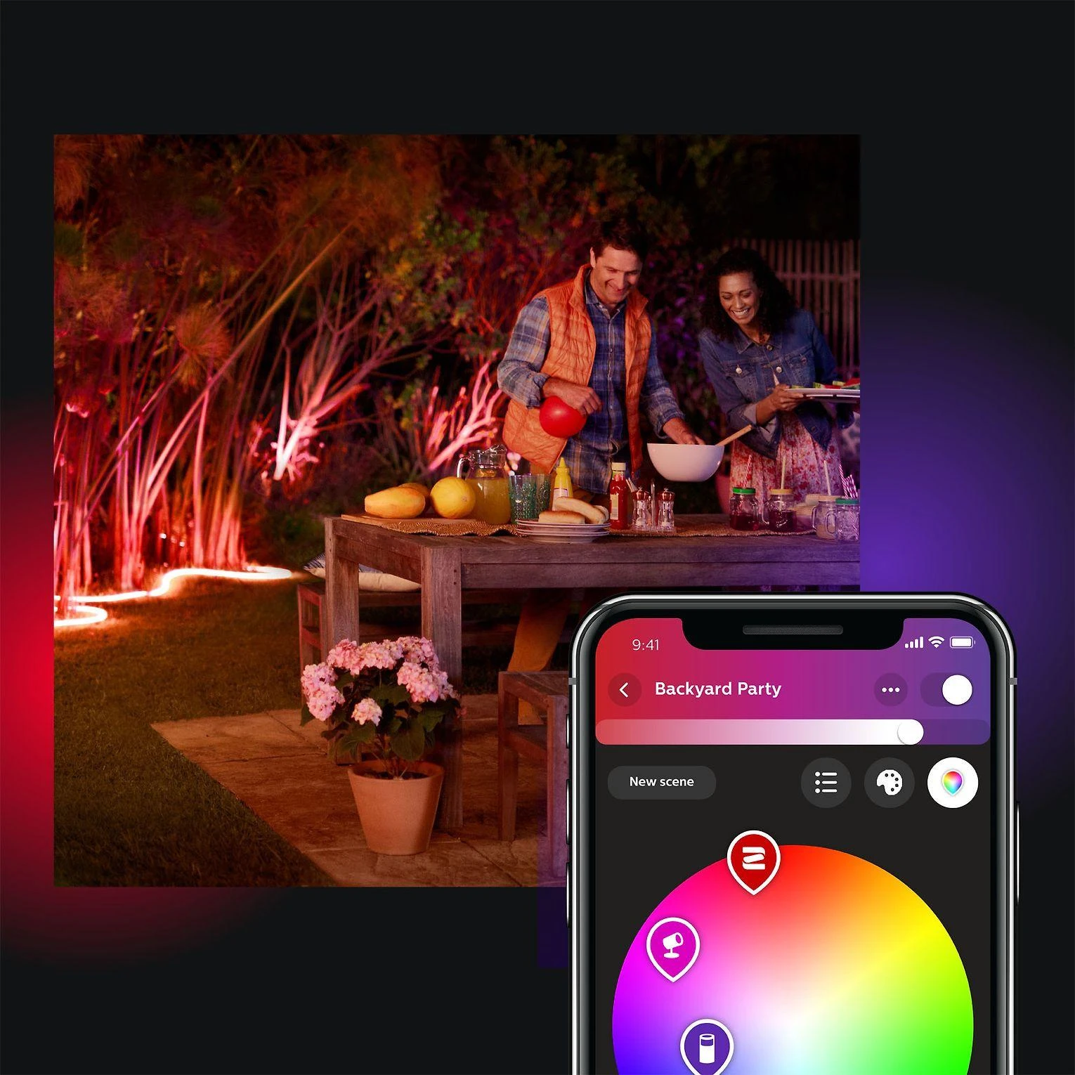 „Philips Hue“ | Šviesos juostelė | „Hue Baltas“ ir spalvų aplinka | 37,5 W | Baltas ir spalvota šviesa