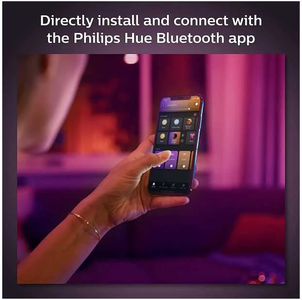 Philips Hue Perifo cilindrinis prožektorius juodas