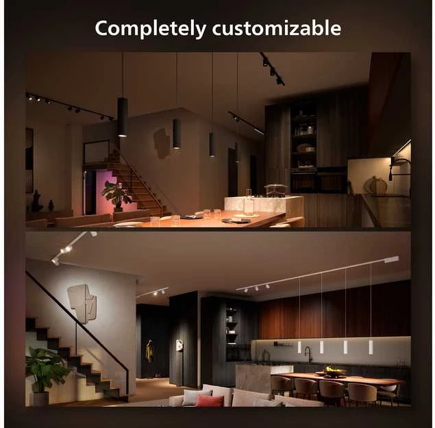 Philips Hue Perifo cilindrinis prožektorius juodas
