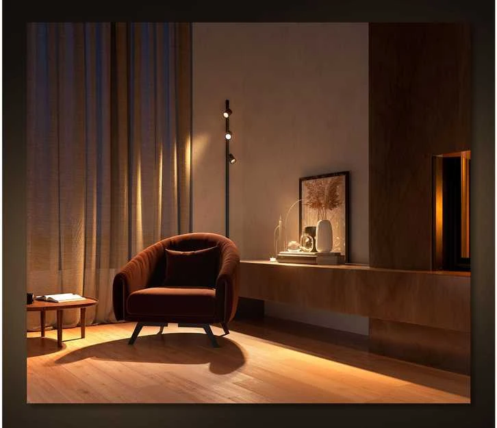 Philips Hue Perifo cilindrinis prožektorius juodas
