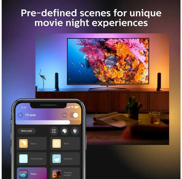 Philips Hue Šviestuvų juostos Play ilginamosios sekcijos komplektas (Baltas ir spalvotas)