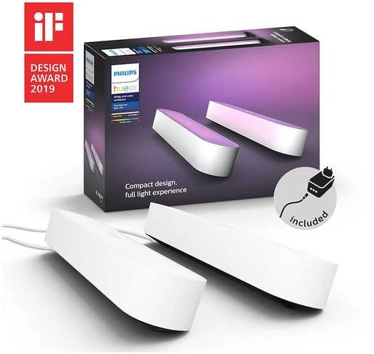 Philips Hue Dviejų šviestuvų juostų Play komplektas (Balta ir spalvota)
