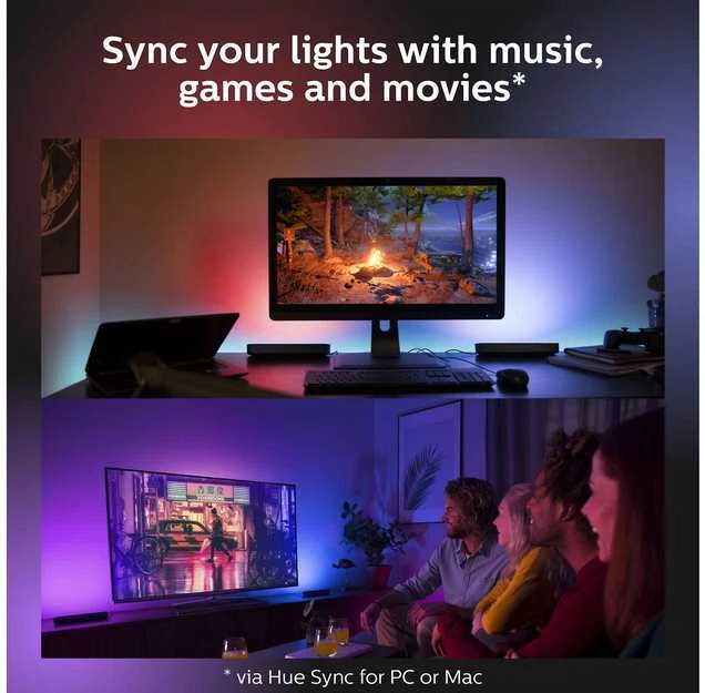 Philips Hue Šviestuvų juostos Play ilginamosios sekcijos komplektas (Baltas ir spalvotas)