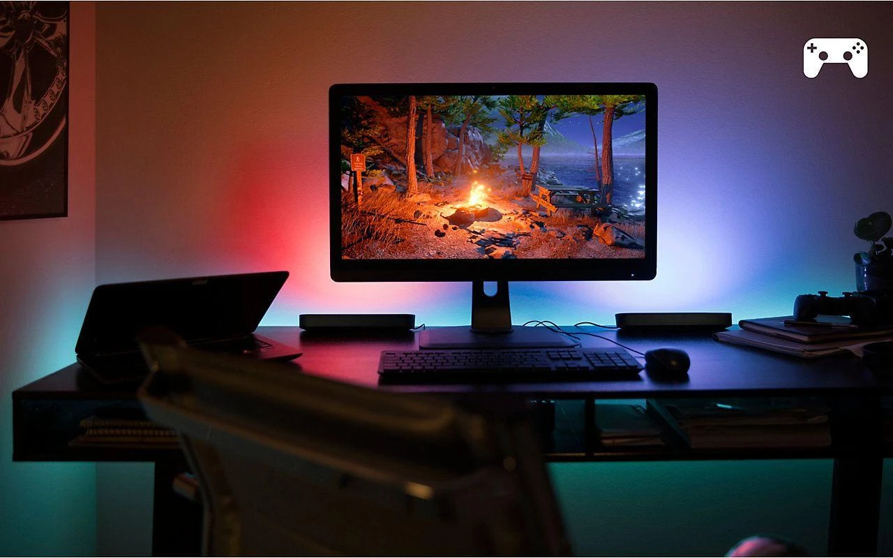 Philips Hue Dviejų šviestuvų juostų Play komplektas (Balta ir spalvota)