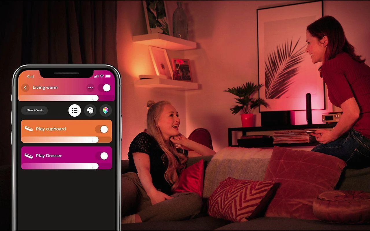 Philips Hue Dviejų šviestuvų juostų Play komplektas (Balta ir spalvota)